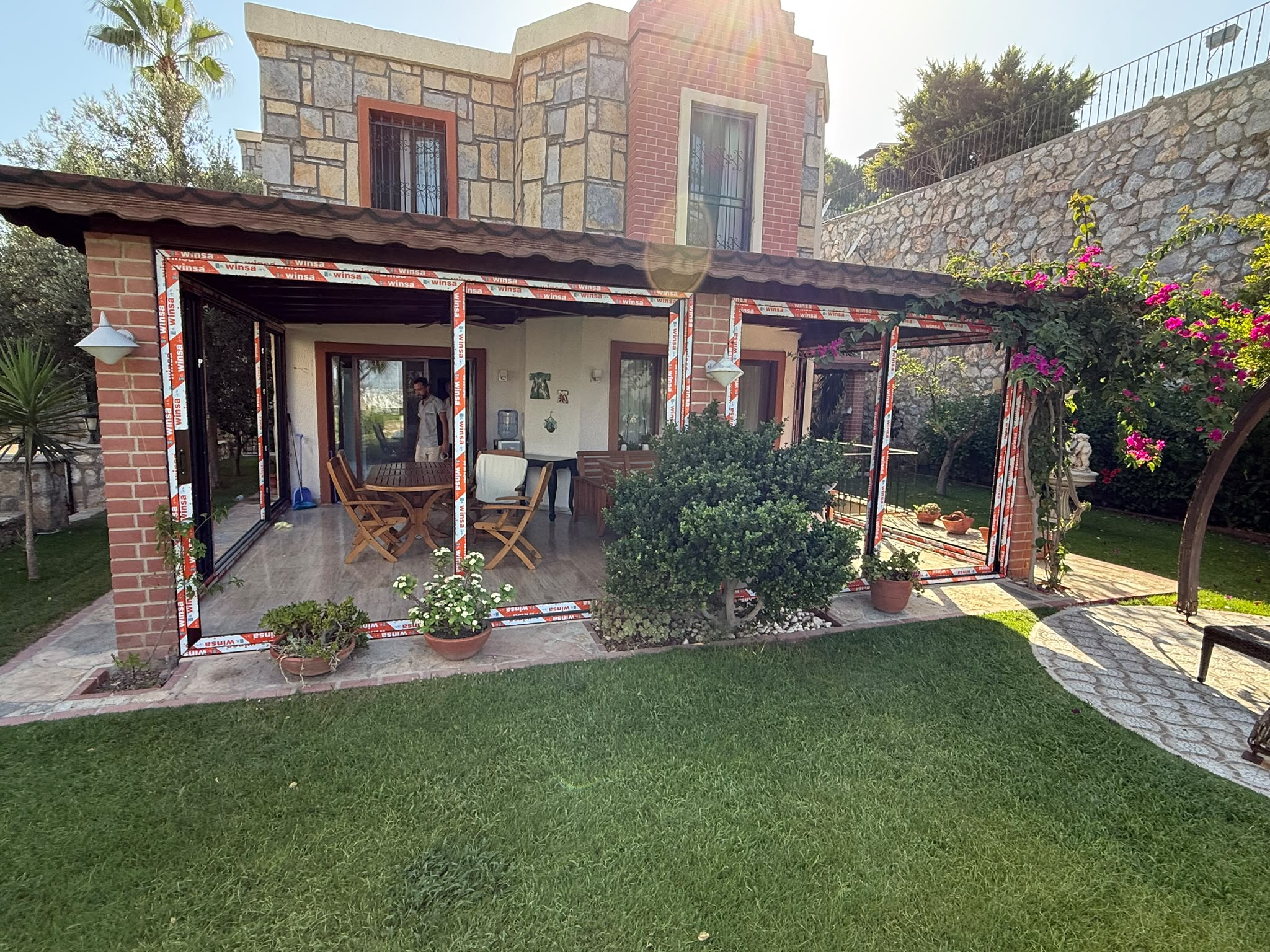 Bodrum manzaralı cam balkon uygulaması